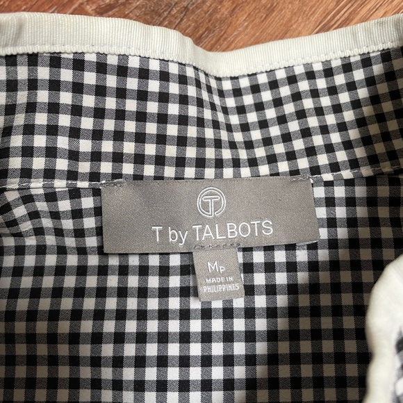 Talbots women's sport jacket windbreaker gingham striped MEDIUM athleisure zipup - Picture 11 of 15